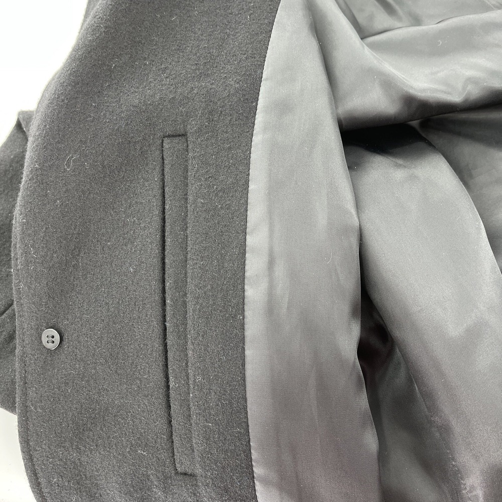 Cole Haan Men's Wool Blend Single Breasted Classic Coat Black Size Small - Picture 7 of 10